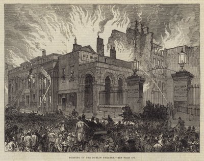Burning of the Dublin Theatre by Sir John Charles Robinson